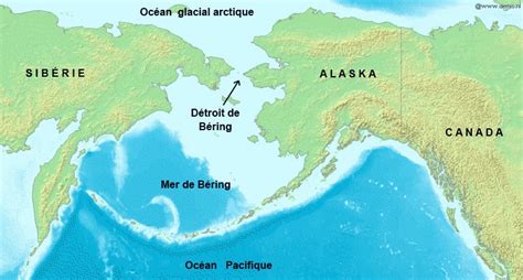 Illustration du détroit de Béring