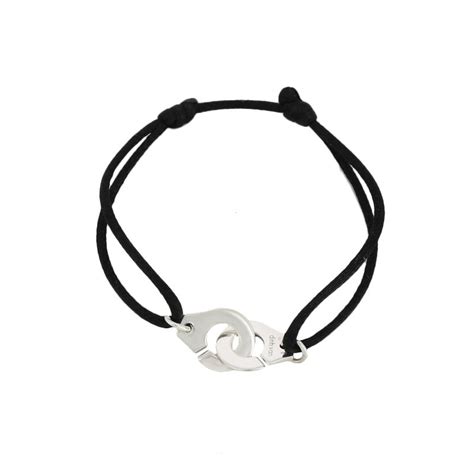 Schéma du bracelet Dinh Van R8 en argent avec cordon ajustable