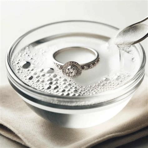 Illustration montrant comment nettoyer un bijou en argent