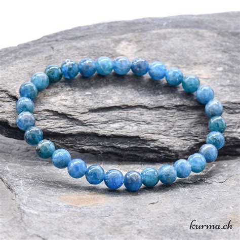 Image d'un bracelet en apatite bleue et jaune