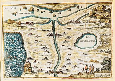 La Carte de Tendre, illustration de Clélie, histoire romaine de Mlle de Scudéry