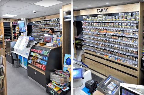 Illustration stylisée d'un comptoir de tabac avec une ambiance sombre et un personnel peu engageant