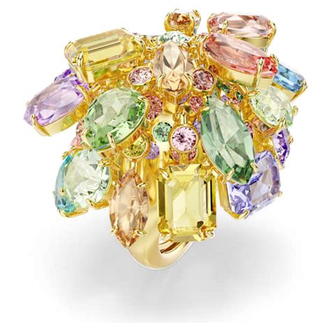 Bague cocktail Swarovski aux couleurs vives