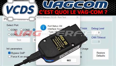 Interface VAG-COM pour le réglage de la luminosité des feux