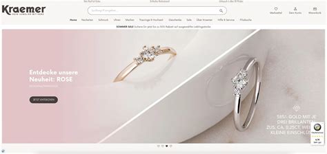 Interface du site web de la bijouterie avec ses collections