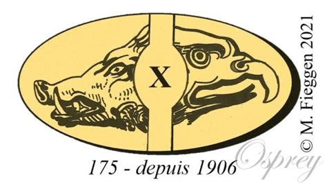 Illustration du poinçon de têtes de sanglier et d’aigle juxtaposées dans un cadre ovale.