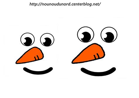 Mise en place des boutons, des yeux et du nez du bonhomme de neige