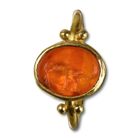 Illustration d'une intaille antique avec un motif mythologique.