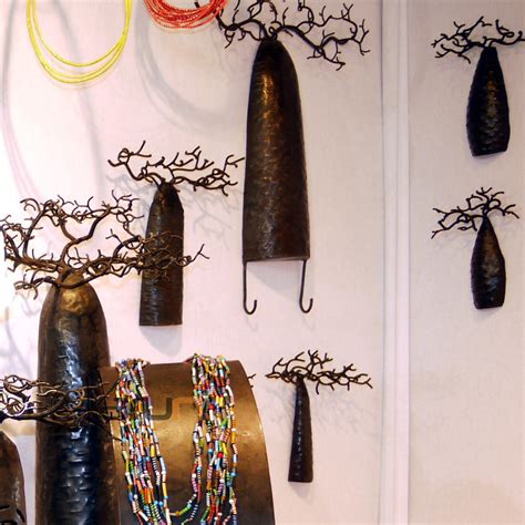 Porte-bijoux baobab modèle bombé en métal recyclé