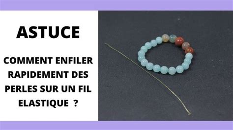 Infographie présentant les 4 méthodes pour faciliter l'enfilage de perles sur un fil qui s'effiloche