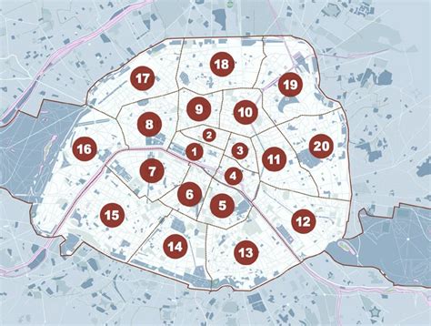 Carte de Paris avec les emplacements des établissements Chanel