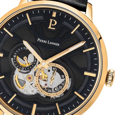 Schéma présentant les différentes collections de montres Pierre Lannier homme classées par style (classique, élégant, casual/sportswear)