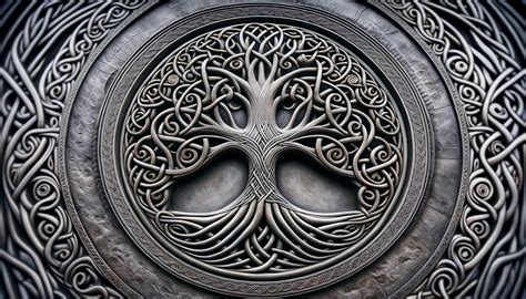 Représentation artistique d'un bijou celtique avec des motifs entrelacés