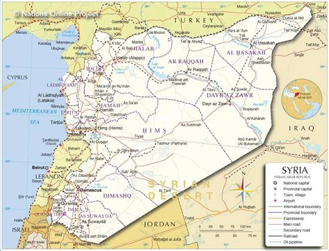 Carte illustrant les routes commerciales anciennes de la Syrie et les régions avoisinantes