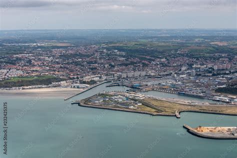 Vue aérienne de Boulogne-sur-Mer.