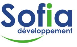 Schéma représentant la structure du groupe Sofia Développement et ses logiciels associés (Topaze Air Kiné, Albus, Télévitale).