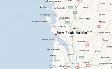 Carte de Saint-Palais-sur-Mer avec l'emplacement potentiel de la bijouterie