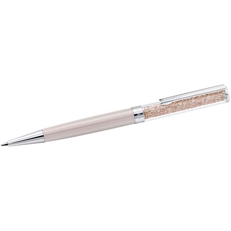 Vue détaillée du stylo bille Swarovski 5224391 rose avec cristaux