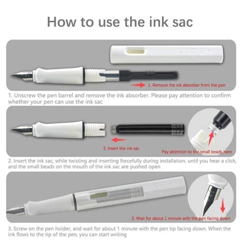 Schéma illustrant comment dévisser le stylo pour remplacer la cartouche d'encre