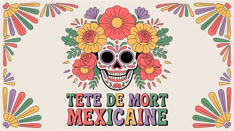 Stylo tête de mort mexicaine coloré