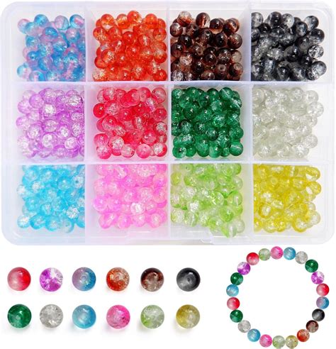 Infographie comparant les perles en verre, en métal et en résine pour la création de bijoux.