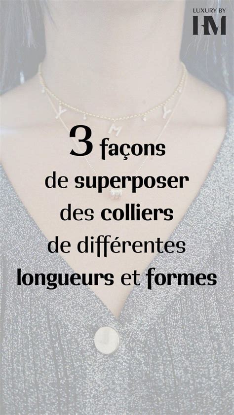 Illustration montrant différentes façons de superposer des colliers minimalistes