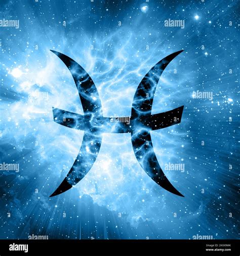 Image du symbole astrologique des Poissons avec les deux poissons reliés