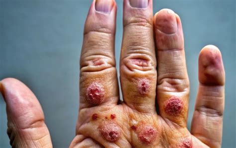 Schéma comparant l'apparence d'un herpès labial, d'un chancre syphilitique et d'un carcinome épidermoïde sur la lèvre.