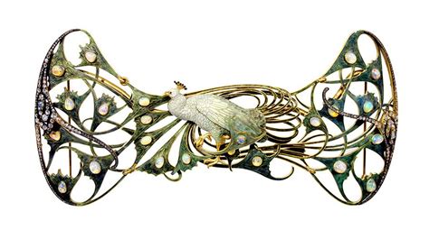 Broche Art Nouveau de René Lalique, ornée de motifs floraux et d'émail