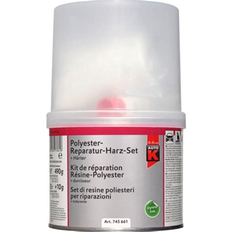Exemple de kit de réparation pour pierre naturelle avec résine et poudre