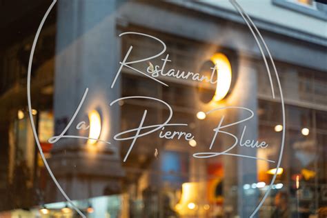 Carte des menus du restaurant La Pierre Bleue.