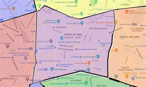 Plan de Paris avec une localisation au 9ème arrondissement pour l'Atelier Lutèce