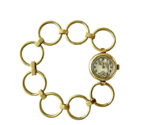 Montre de femme en or jaune Zephir avec poinçon tête d'aigle