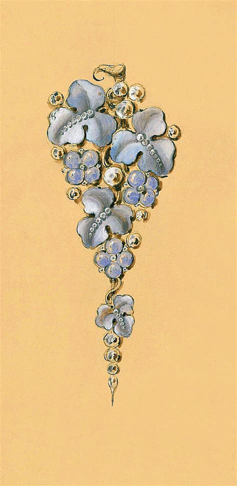 Image de dessins d'archives de bijoux Mellerio