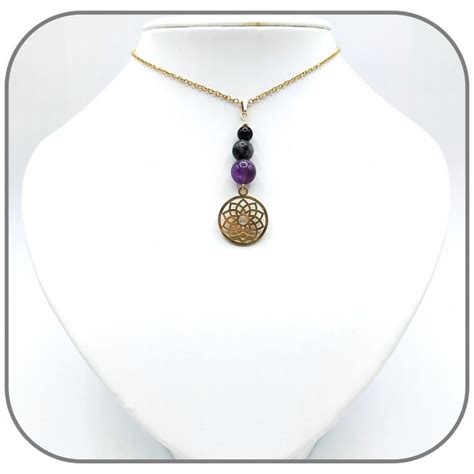 Collier en améthyste pour le chakra couronne