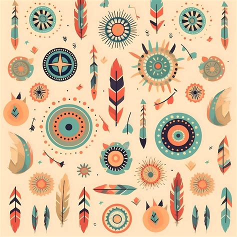 Illustration de symboles amérindiens courants dans les boucles de ceinture
