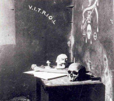 Illustration symbolique du cabinet de réflexion maçonnique