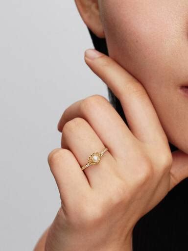 Schéma de la bague inspirée d'Ariel avec coquillage et perle