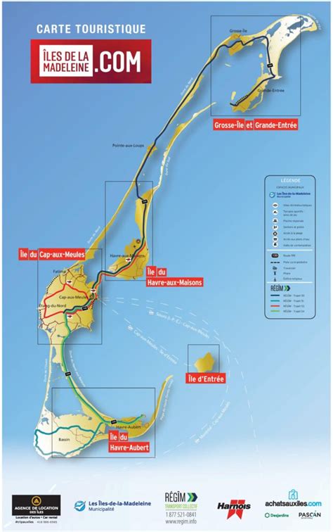 carte des Îles de la Madeleine