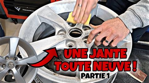 Schéma illustrant les différentes étapes de réparation d'une jante en aluminium