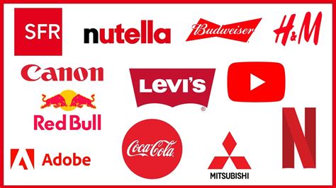 Logo de marques utilisant le rouge pour stimuler l'appétit ou l'urgence