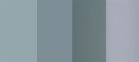 Comparaison visuelle des trois peintures bleu gris sélectionnées, montrant leurs nuances distinctes