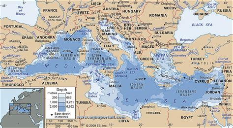 Carte du bassin méditerranéen indiquant les sites d'extraction historiques de porphyre