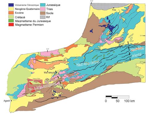 Schéma de la formation géologique de la pierre bleue belge
