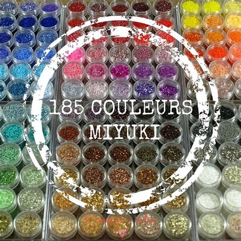 Gamme de perles Miyuki Delicas de différentes couleurs