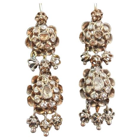 Boucles d'oreilles girandole du XVIIIe siècle