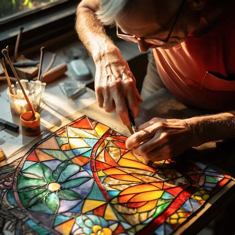 Illustration d'un artisan peignant à la main un détail floral sur un bijou.
