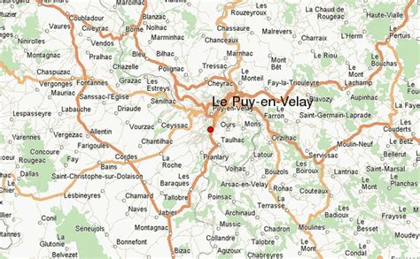 Carte de Le Puy-en-Velay avec indication des zones d'intérêt pour les transactions de métaux précieux