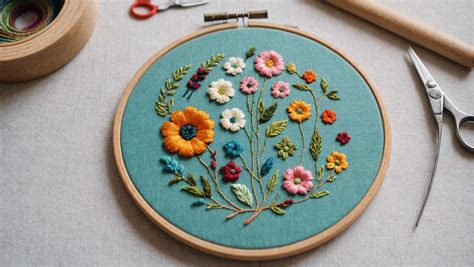 Exemple de broderie machine réalisée avec du fil épais (wt12) sur un tissu type jean.