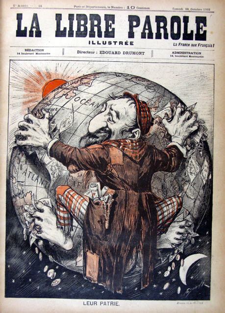 Caricature antisémite d'Esterhazy, parue dans un journal dreyfusard.